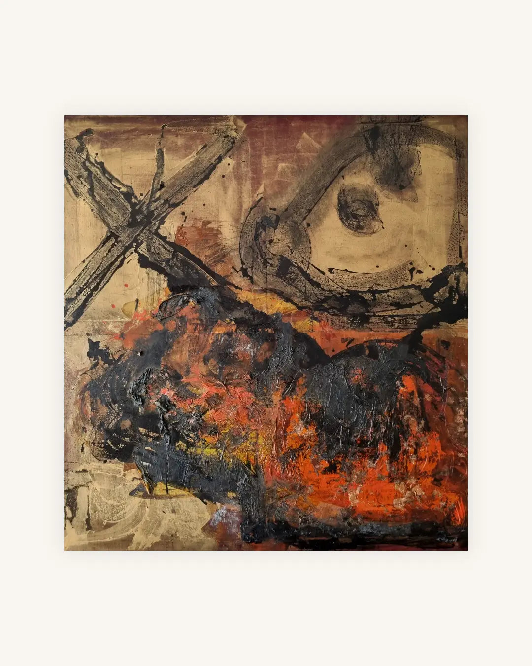 Goldene Kalb 2017/2025 Mixed Media auf Leinwand 0