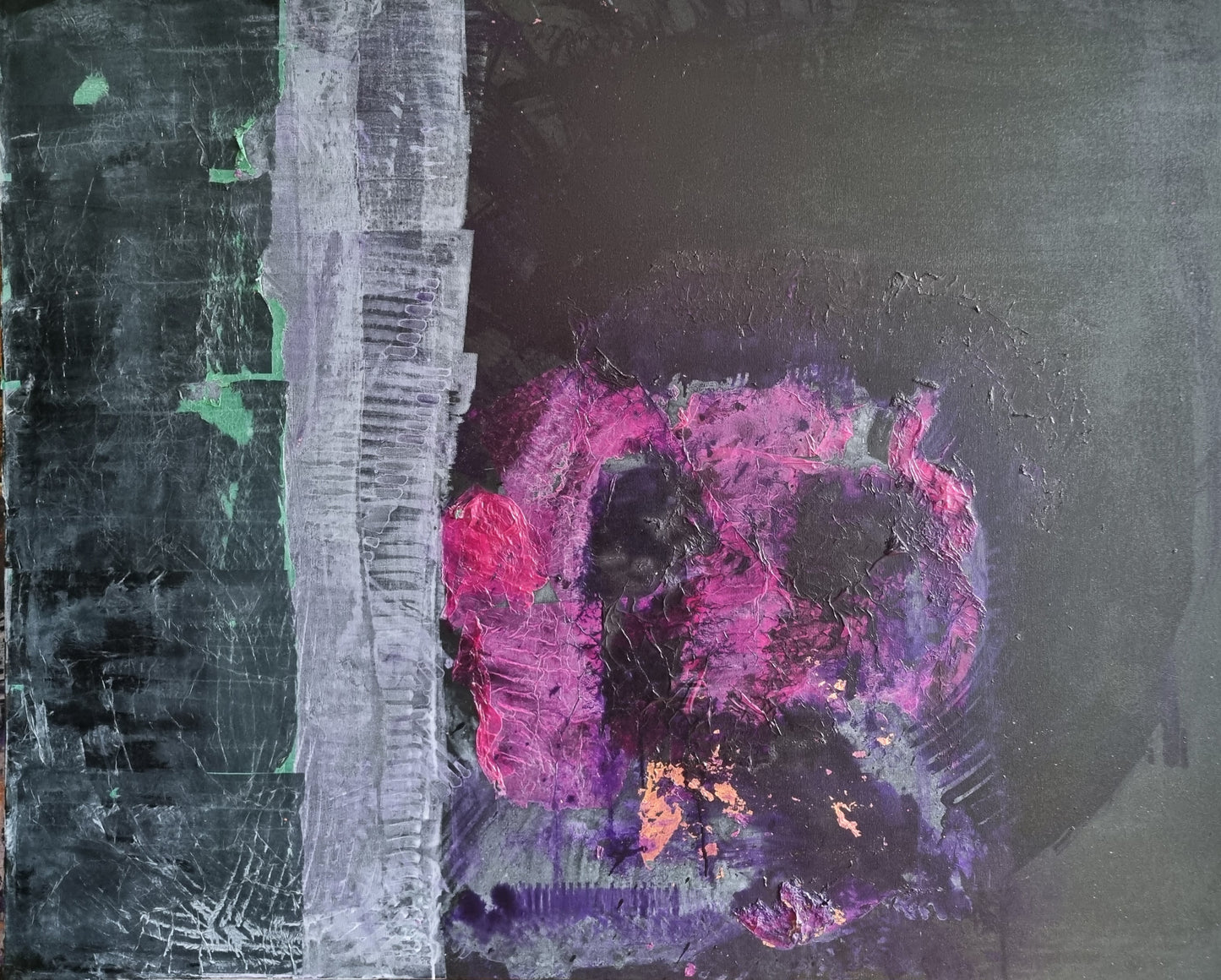 Der Weinende 2025 Tusche-Collage auf Leinwand 120cm x 100cm 0