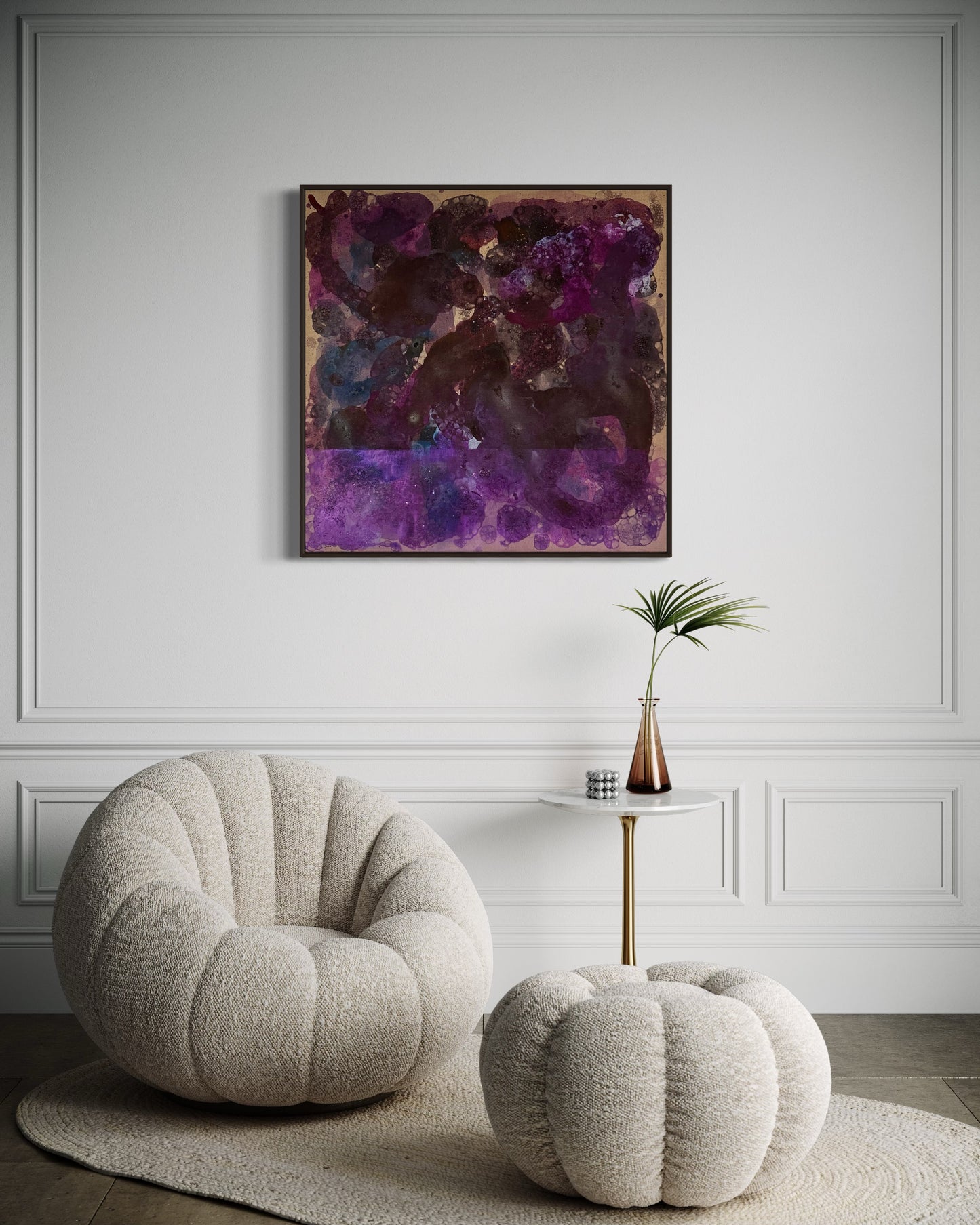 Kunstwerk auf Acryl Leinwand - Lasse dein Echo irisieren