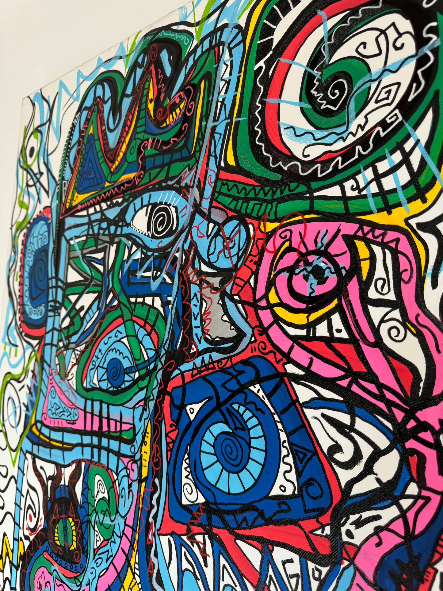 Sven Liesy mit seiner „Omage an Picasso“ exklusive bei POSH VISION Maße: 120x100cM; 45 mm Holzrahmen Material: Acryl auf Leinwand