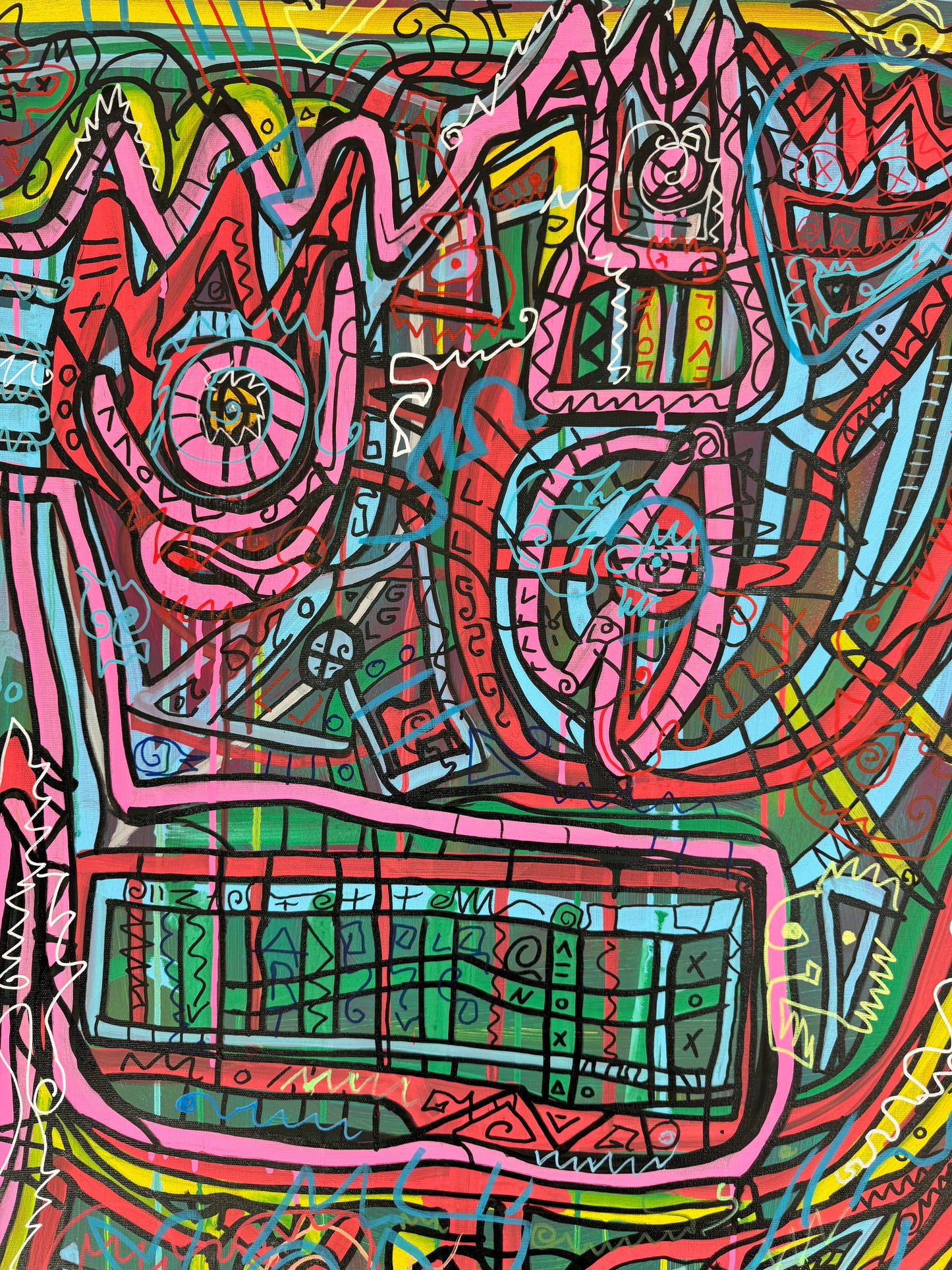 Sven Liesy’s CRAZY CAT exklusiv bei POSH VISION mit der Omage To Alice in Wonderland. Maße: 120x100cm Material: Acryl auf Leinwand