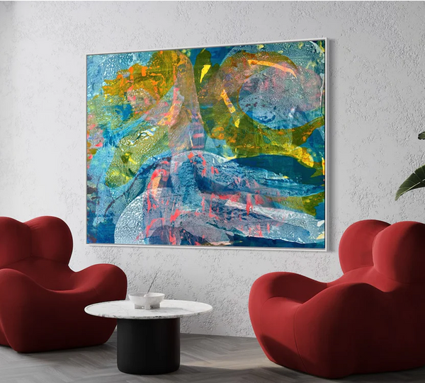 Abstract art with furniture
