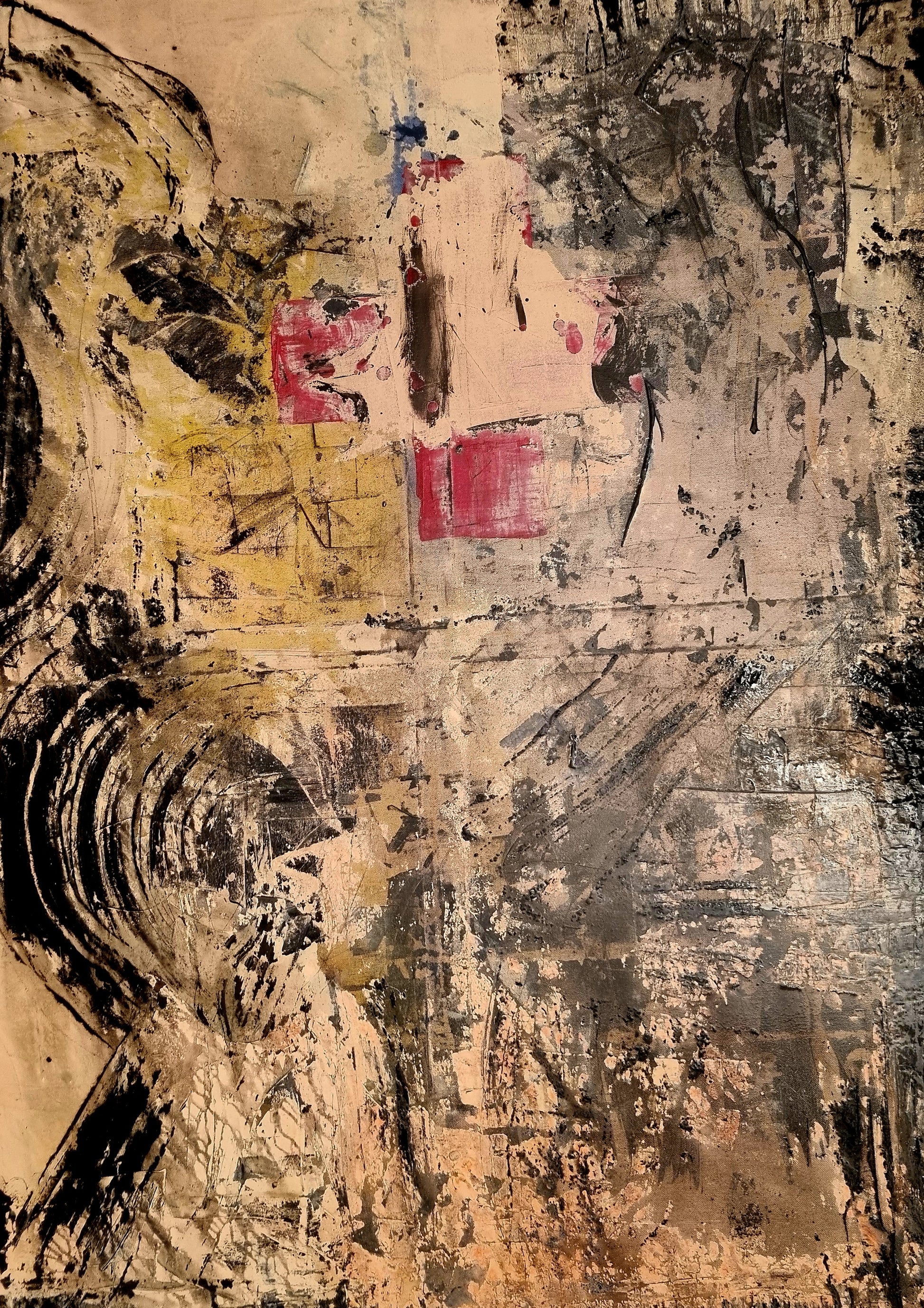 Die Tanzenden 2025 Tusche auf Leinwand 90cm x 120cm 0