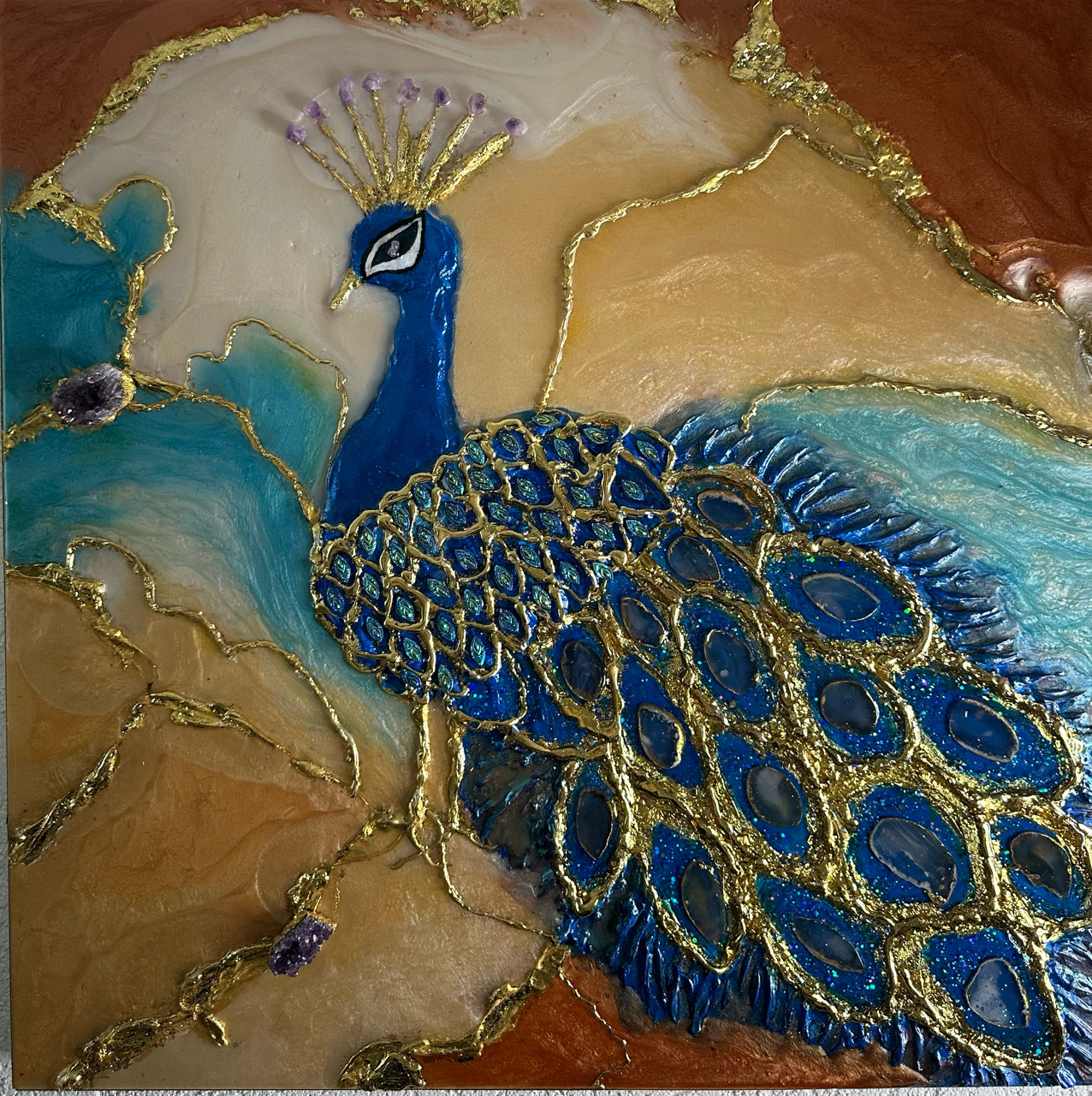 AZURE MARBELLAMARBLE PEACOCK