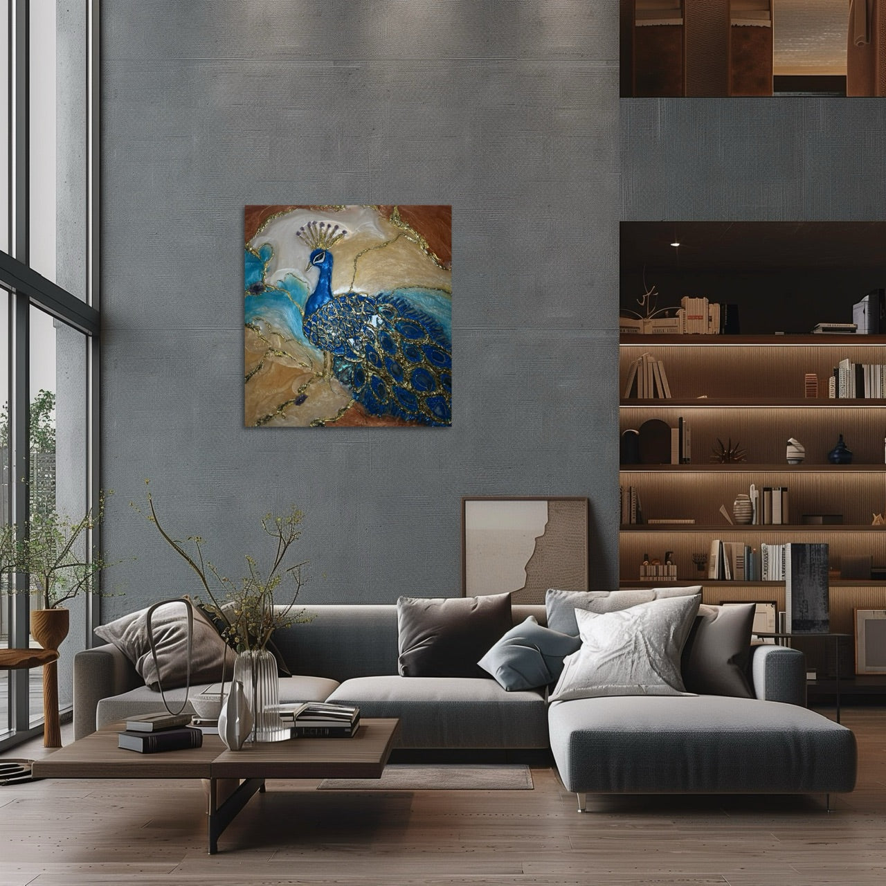 AZURE MARBELLAMARBLE PEACOCK