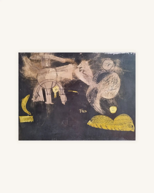 Freude Fellini  Tusche Ölkreide auf Karton 100cm x 75cm 0