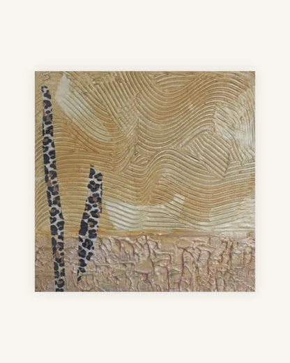 Quartett – Sahara: Vier Werke, ein Ensemble. Erdige Töne, Strukturen und Collage-Elemente öffnen Räume für Fantasie und vielfältige Arrangements. 1