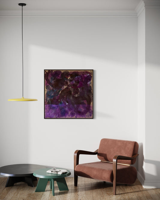 Kunstwerk Acryl auf Leinwand - Lasse Dein Echo irisieren