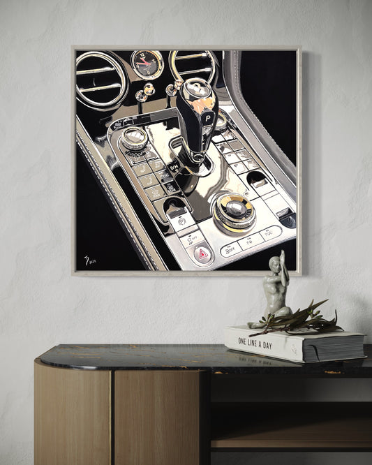 Thomas Düwers einzigartiges Kunstwerk "Chrome III" Format: 60x60cm Material: Acryl auf Leinwand Jahr: 2024
