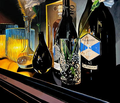 Thomas Düwer mit seinem Kunstwerk "Stillleben I"&nbsp;  Format: 70x60cm  Material: Acryl auf Leinwand&nbsp;  Jahr: 2023