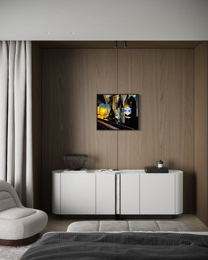 Thomas Düwer mit seinem Kunstwerk "Stillleben I"&nbsp;  Format: 70x60cm  Material: Acryl auf Leinwand&nbsp;  Jahr: 2023