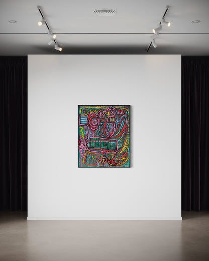 Sven Liesy mit „Peace“ exklusiv bei POSH VISION unter dem Motto:&nbsp;Wölfe Der alten Zeit  Maße: 120x100 Acryl auf Leinwand  45mm RHolzrahmen&nbsp;