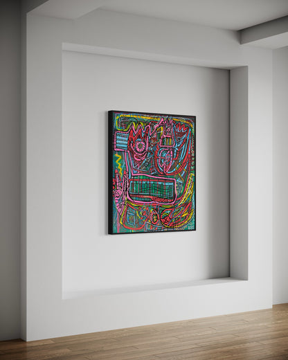 Sven Liesy mit „Peace“ exklusiv bei POSH VISION unter dem Motto:&nbsp;Wölfe Der alten Zeit  Maße: 120x100 Acryl auf Leinwand  45mm RHolzrahmen&nbsp;