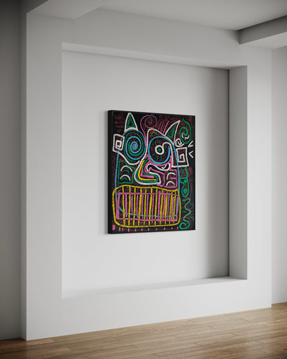 Sven Liesy’s CRAZY CAT exklusiv bei POSH VISION mit der Omage&nbsp;To Alice in Wonderland.  Maße: 120x100cm Material: Acryl auf Leinwand