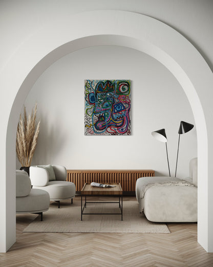 Sven Liesy mit seiner „Omage an Picasso“ exklusive bei POSH VISION  Maße: 120x100cM;&nbsp;45 mm Holzrahmen  Material: Acryl auf Leinwand