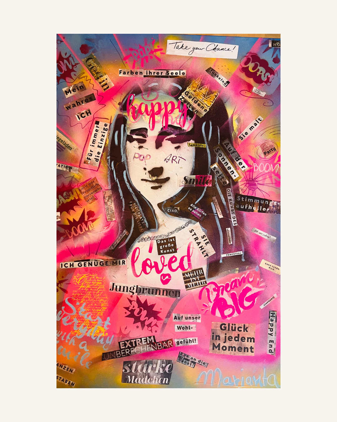 Mona Inspirata Kunstwerk für Selbstliebe und Mut 0