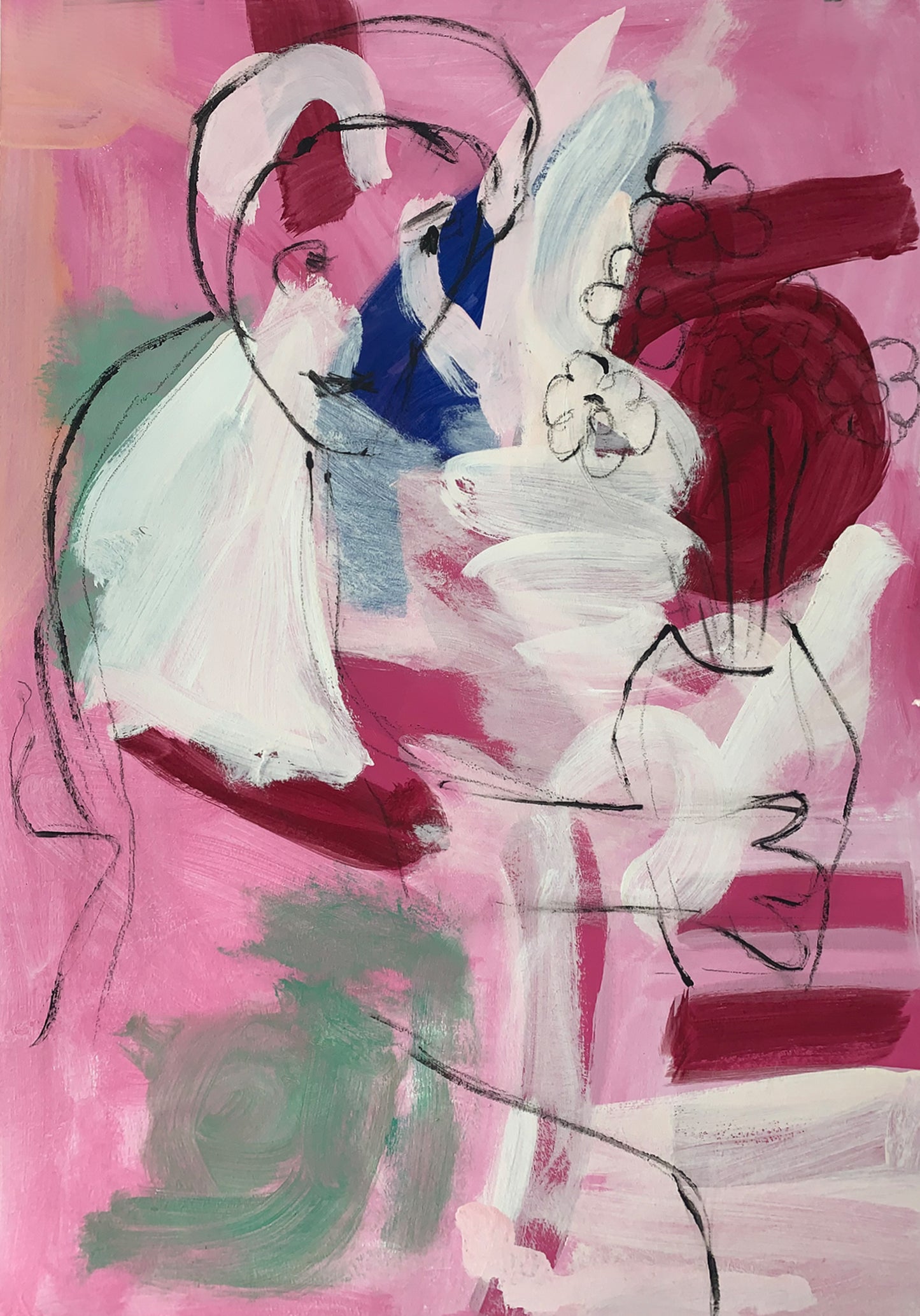 Frau mit Vase