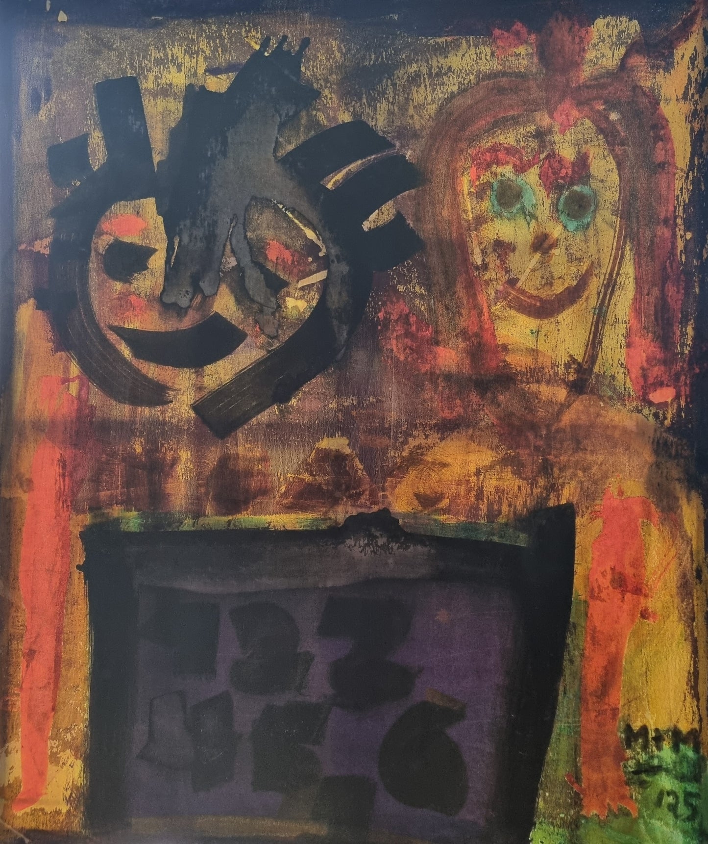 M +M 2025 Tusche auf Leinwand 100cm x 120cm 0