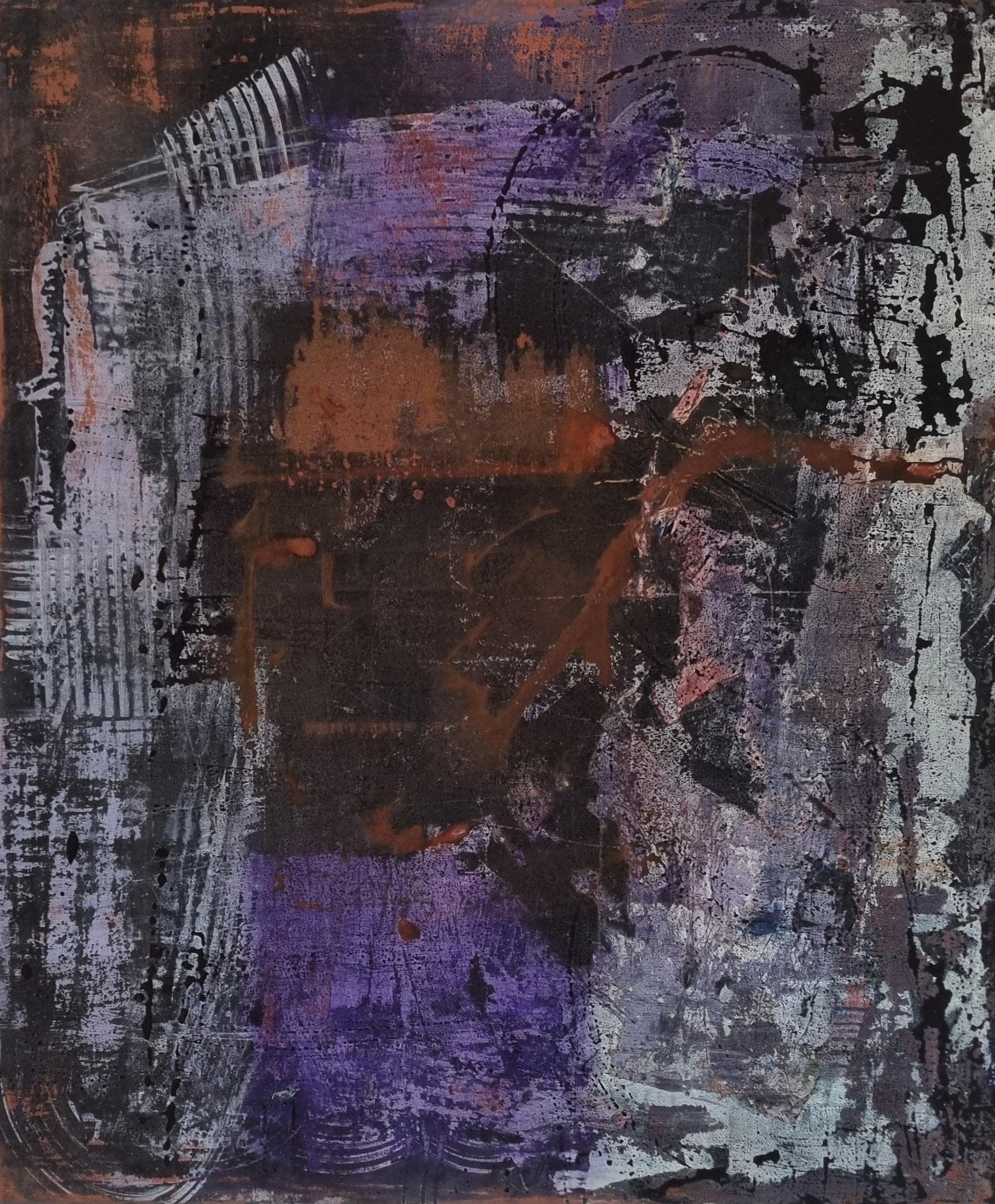 OT 2025 Collage-Tusche auf Leinwand 100cm x 120cm 0