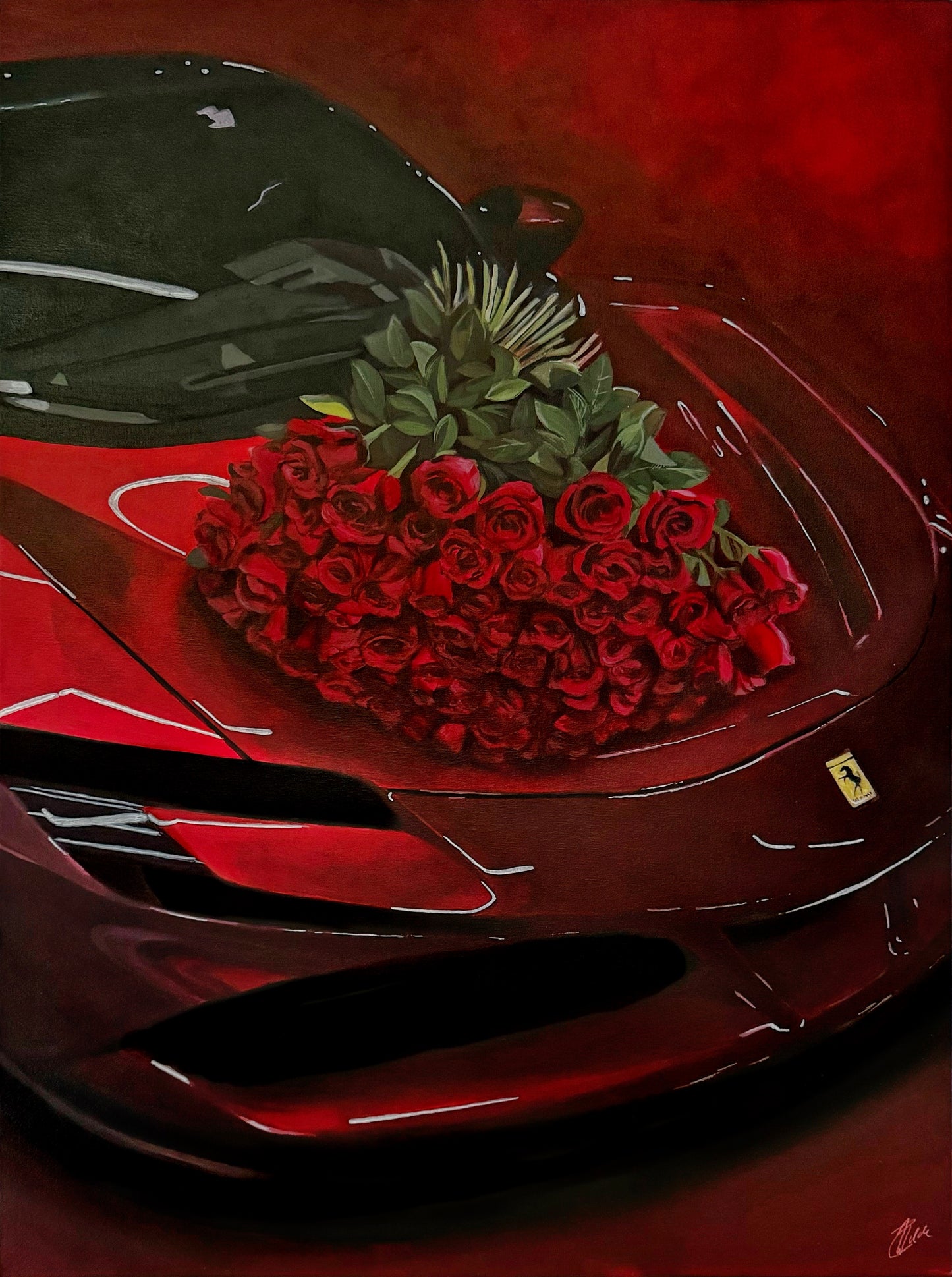 Rose Red Ferrari