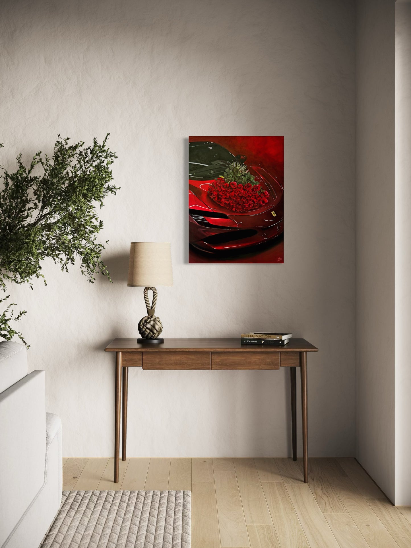 Rose Red Ferrari