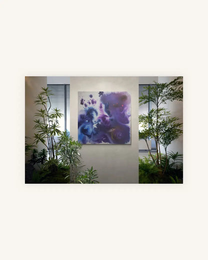 "Deep Universe“ – abstraktes Acryltintenbild voller kosmischer Tiefe 2