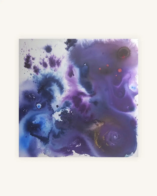 Deep Universe“ – abstraktes Acryltintenbild voller kosmischer Tiefe 0